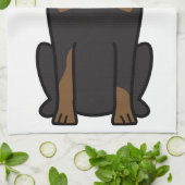 Rottweiler HundeCartoon Küchentuch (Gefaltet)