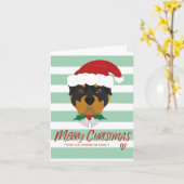 Rottweiler Hundefrohe Weihnacht-Feiertags-Gruß Karte (Gelbe Blume)