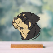 Rottweiler-Hundekunst Acrylschild (Neutral)