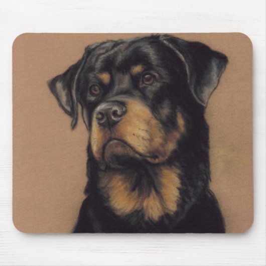 "Rottweiler" Hundekunst Mousepad (Vorne)