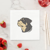 Rottweiler-Hundekunst Serviette (Beispiel)