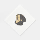 Rottweiler-Hundekunst Serviette (Ecke)