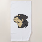 Rottweiler-Hundekunst Strandtuch (Vorderseite)