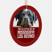 Rottweiler Hundemississippi-Bein-Jagdhund-rotes Keramik Ornament (Rechts)