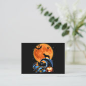 Rottweiler-Hundemünder Kürbis-halloween Kostümgesc Visitenkarte (Stehend Vorderseite)