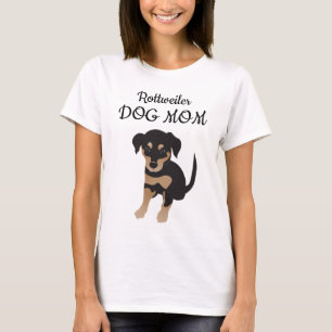 Rottweiler-Hundemutter-Welpen-Illustration T-Shirt