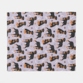 Rottweiler Hundenknochen und -paws Fleece Blanket (Vorderseite (Horizontal))