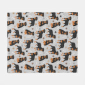 Rottweiler Hundenknochen und -paws Fleece Blanket (Vorderseite (Horizontal))