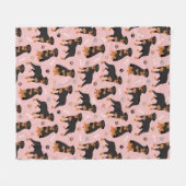 Rottweiler Hundenknochen und -paws Fleece Blanket (Vorderseite (Horizontal))