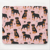 Rottweiler Hundenknochen und Paws Mouse Pad Mousepad (Vorne)