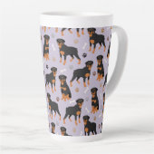 Rottweiler Hundenknochen und Pfoten Latte Tasse (Rechte Ecke)