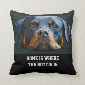 Rottweiler Hundezitat-Zuhause ist-, wo das Rottie Kissen