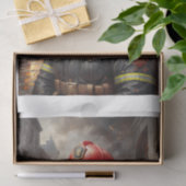 Rottweiler Hundezüchter als Feuerwehrmann - Seidenpapier (Geschenk)