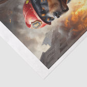 Rottweiler Hundezüchter als Feuerwehrmann - Seidenpapier (Ausschnitt)