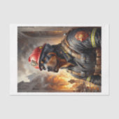 Rottweiler Hundezüchter als Feuerwehrmann - Seidenpapier (Vorderseite)