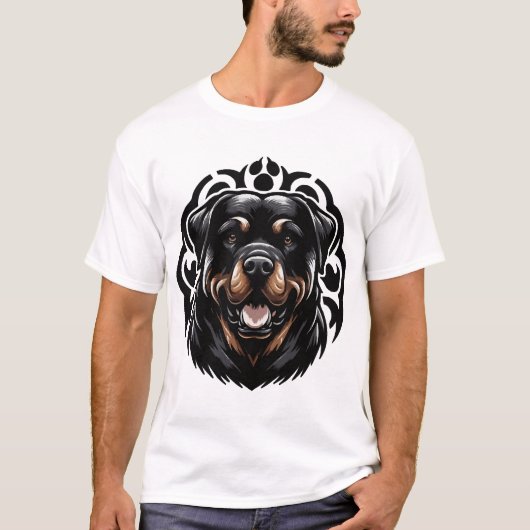 Rottweiler-Hundgesicht T-Shirt (Vorderseite)