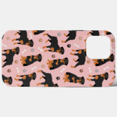 Rottweiler Hundknochen und Paws Case-Mate iPhone Hülle (Rückseite (Horizontal))