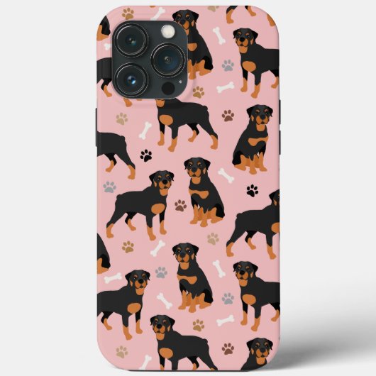 Rottweiler Hundknochen und Paws Case-Mate iPhone Hülle (Rückseite)