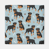 Rottweiler Hundknochen und Paws Magnet (Vorne)