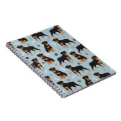 Rottweiler Hundknochen und Paws Notizblock (Rechte Seite)