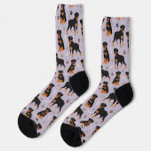 Rottweiler Hundknochen und Paws Socken (Linkes Detail)