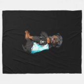 Rottweiler I Liebe Mama Tattoo Fleecedecke (Vorderseite (Horizontal))