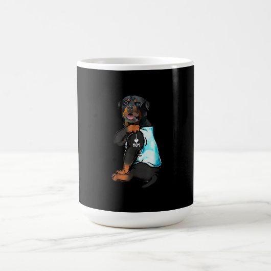 Rottweiler I Liebe Mama Tattoo Kaffeetasse (Mittel)