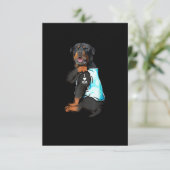 Rottweiler I Liebe Mama Tattoo RSVP Karte (Stehend Vorderseite)