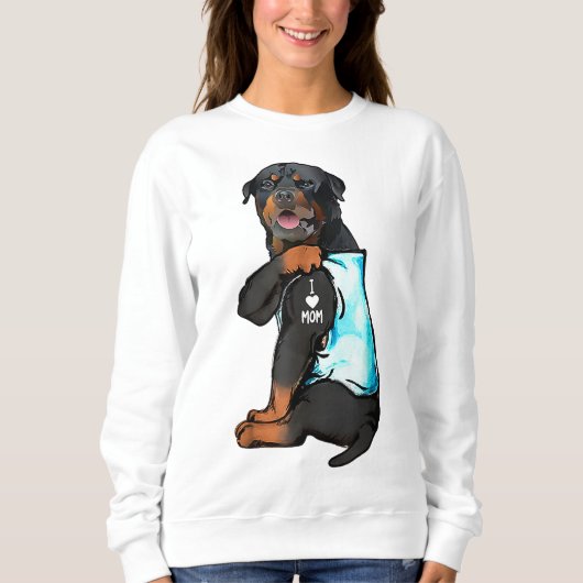 Rottweiler I Liebe Mama Tattoo Sweatshirt (Vorderseite)