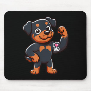 Rottweiler I Liebe Vater Funny Dog Tattoo _1 Mousepad