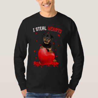 Rottweiler Ich stehle Herzen Süßer Hund Umarmen He T-Shirt