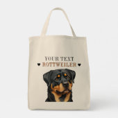 Rottweiler Illustration Doggy-Beutel Liebe Fun Ges Tragetasche (Rückseite)