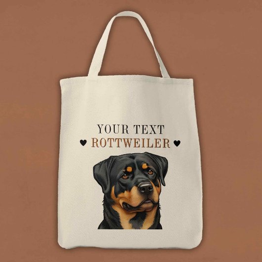 Rottweiler Illustration Doggy-Beutel Liebe Fun Ges Tragetasche