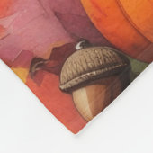 Rottweiler im Herbst hinterlässt Erntedank Art Fleecedecke (Ecke)