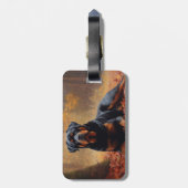 Rottweiler im Herbst Leaves Fall Inspiriert Gepäckanhänger (Rückseite vertikal)