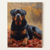 Rottweiler im Herbst Leaves Fall Inspiriert Planer (Rückseite)