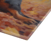 Rottweiler im Herbst Leaves Fall Inspiriert Schneidebrett (Ecke)