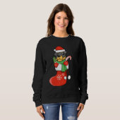 Rottweiler in Socken Weihnachts-Hund Xmas Sweatshirt (Vorne ganz)