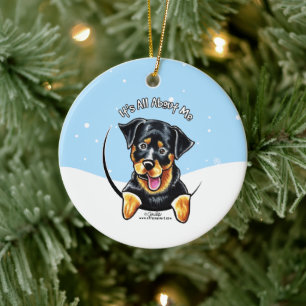 Rottweiler ist alles über mich Weihnachten Keramik Ornament
