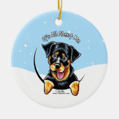 Rottweiler ist alles über mich Weihnachten Keramik Ornament (Vorne)