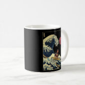 Rottweiler Japanisch Kanagawa Wave Surf Dog Kaffeetasse (VorderseiteRechts)