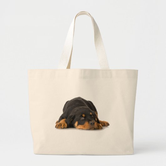 Rottweiler Jumbo Stoffbeutel (Vorne)