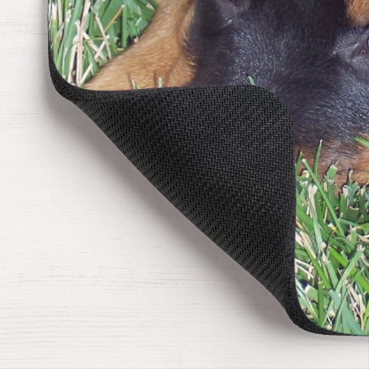 Rottweiler-Jungtier Mousepad (Ecke)