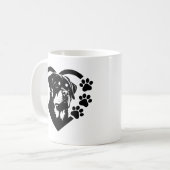 Rottweiler Kaffeetasse (Vorderseite Links)