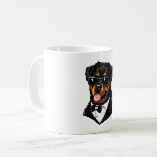 Rottweiler Kaffeetasse (Vorderseite Links)
