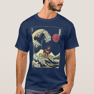 Rottweiler Kanagawa Japanisches Surfwelle Mädchen T-Shirt