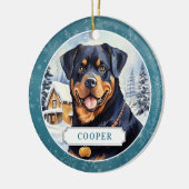 Rottweiler Keramik Circle Ornament (Links)