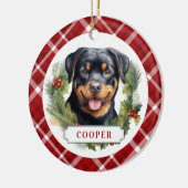 Rottweiler Keramik Circle Ornament (Links)