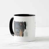 Rottweiler Keramik-Kaffee-Tasse Tasse (Vorderseite Links)