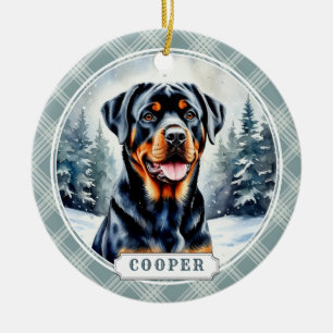 Rottweiler Keramik-Kreisornament Keramik Ornament